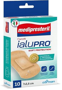 Medipresteril cerotti ialupro soft protection super 7x3,8cm 10 pezzi